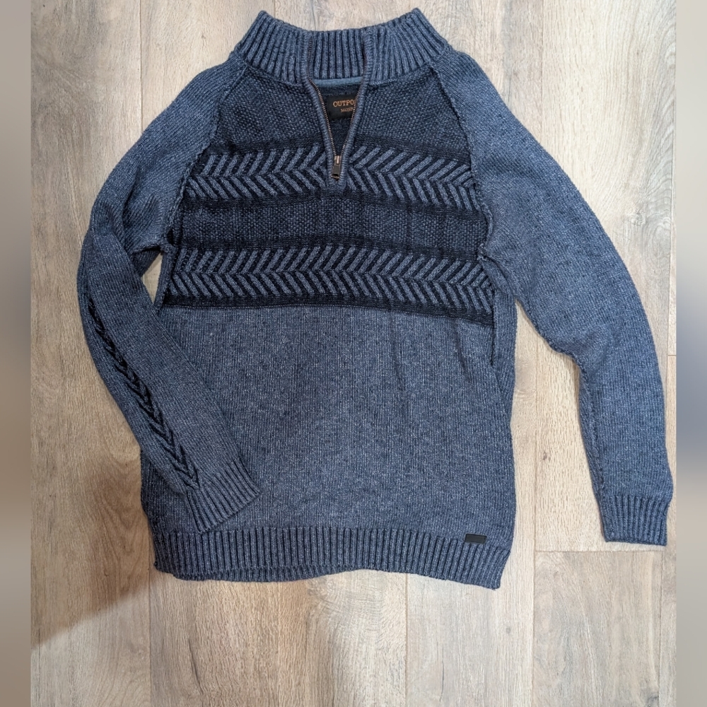 Blue/Navy Blue Quarter Zip-Up